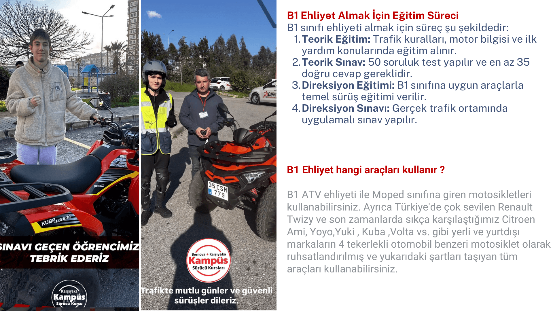 Bornova B1 ATV Ehliyet Belgesi – 2026 Güncel Bilgiler